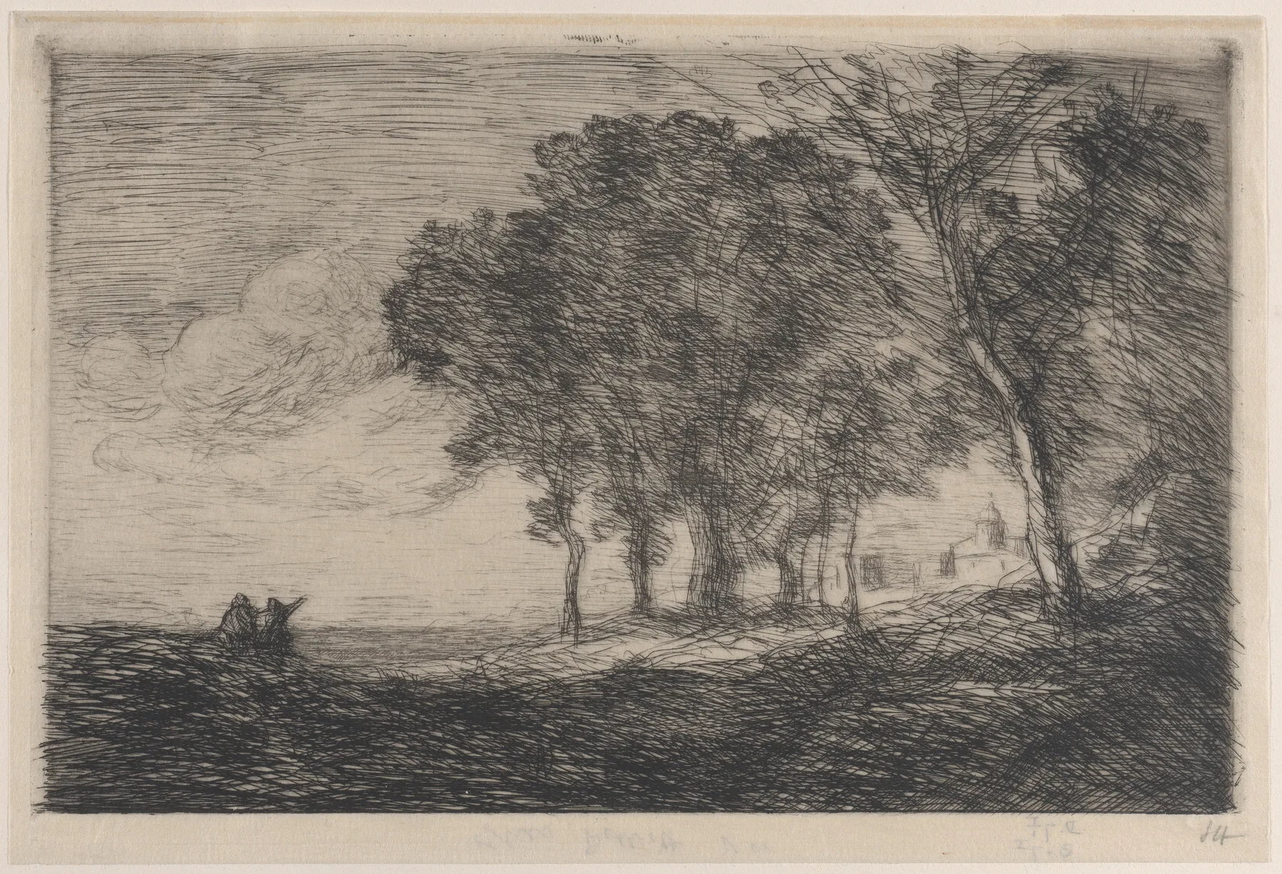 Italian Landscape (Paysage d'Italie), Corot, ca. 1865