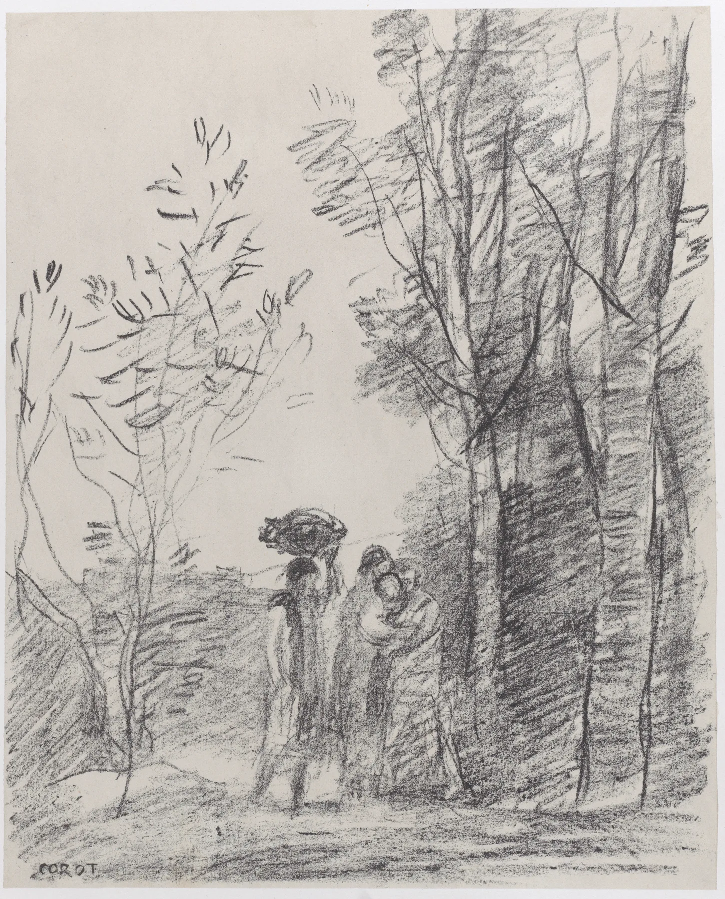 The Meeting in the Grove (La Rencontre au bosquet), Corot, 1871