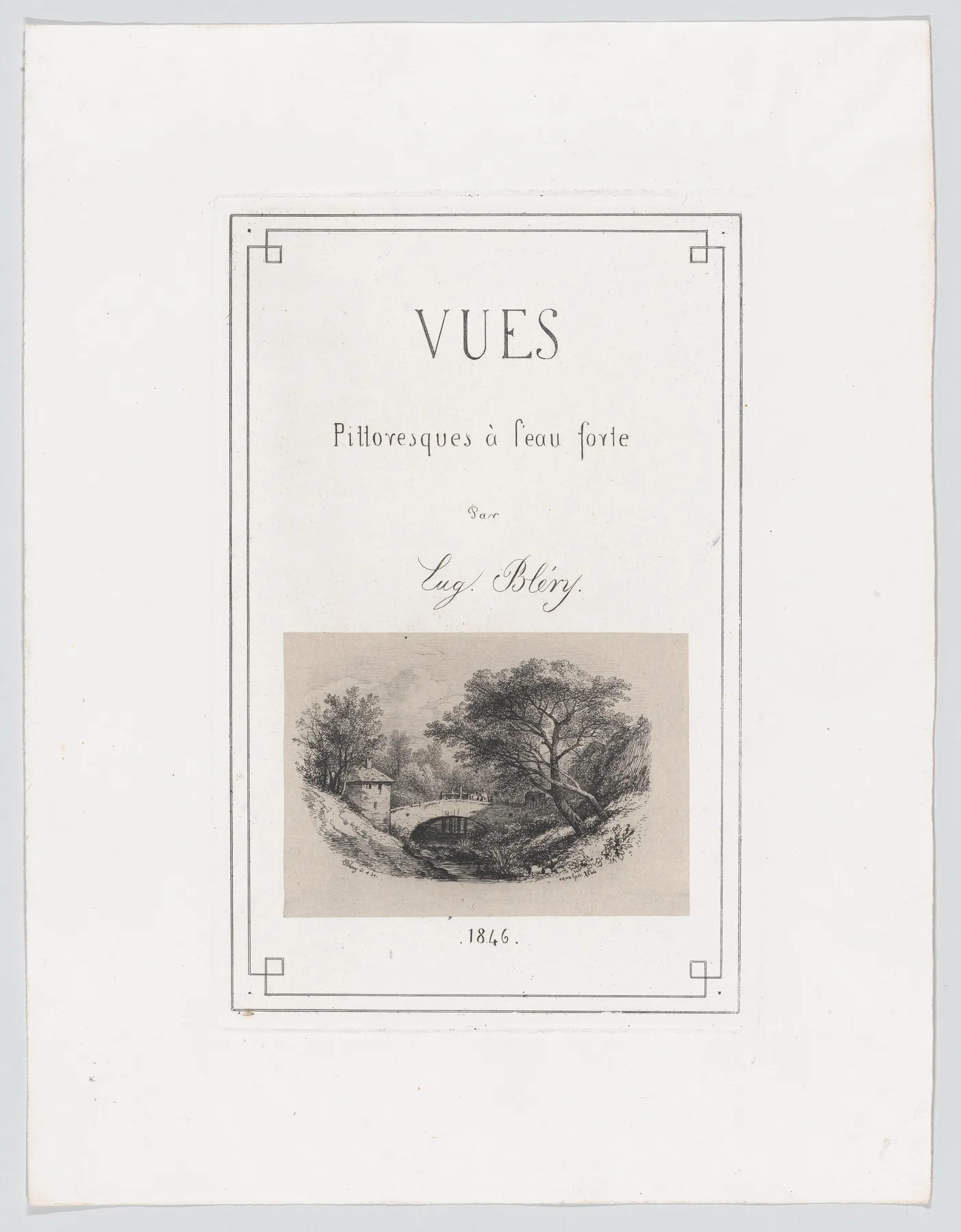 Little Oval with a Pine Tree, Bléry, 1846