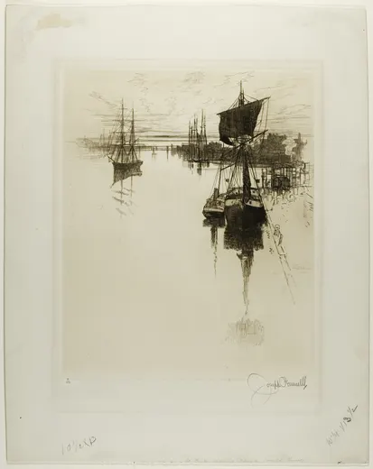 Below Chestnut Street Bridge, Philadelphia, Pennell