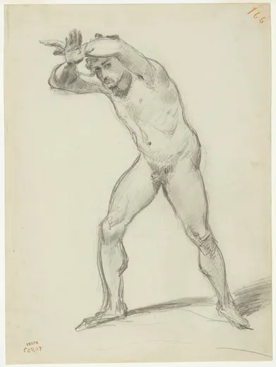 Standing Male Nude, Corot