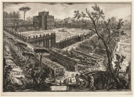 Villa Pamphili outside Porta S. Pancrazio, from Views of Rome, Piranesi