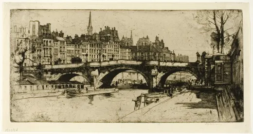 Pont Neuf, plate one from the Paris Set, D. Y. Cameron