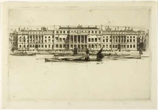 Custom House, plate one from the London Set, D. Y. Cameron
