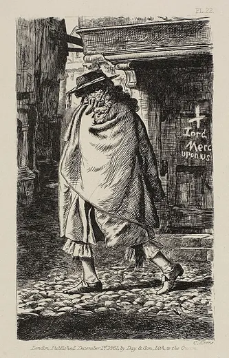 A Cloaked Figure Passing Through the Street (at the Time of the Plague in London), Palmer