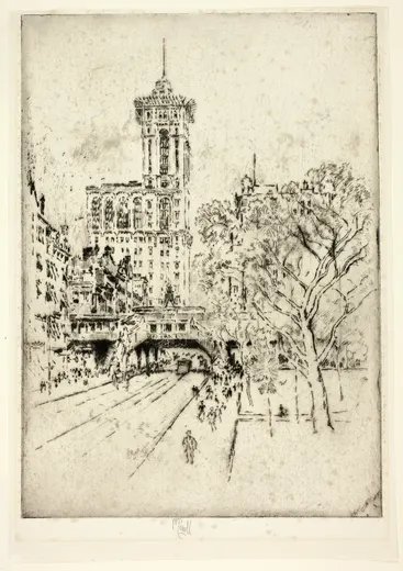 Times Building and 42nd Street, Pennell