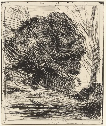 Trees on a Mountainside, Corot