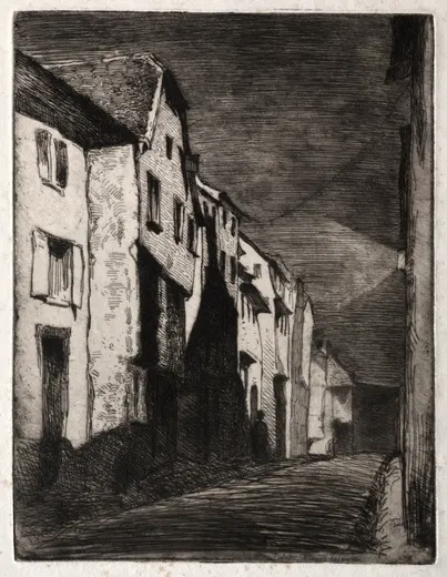 Twelve Etchings from Nature:  Street in Saverne, Whistler