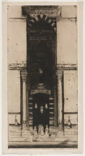The Mosque Doorway, Cairo, D. Y. Cameron