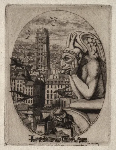 Etchings of Paris: The Gargoyle, Meryon