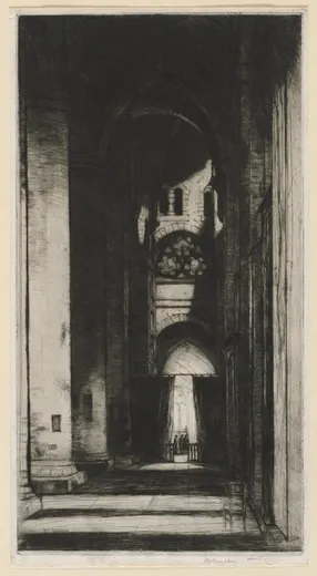 Tewksbury Abbey, D. Y. Cameron