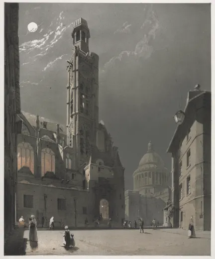 Picturesque Architecture in Paris, Ghent, Antwerp, Rouen:  St. Etienne du Mont and the Pantheon, Paris, Shotter Boys