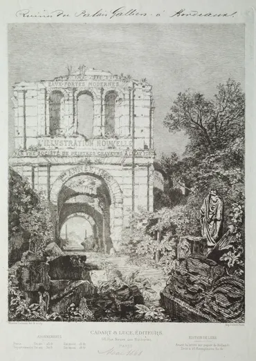 Ruins of the Gallien Palace in Bordeaux, Lalanne