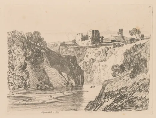 Liber Studiorum: Plate 27, Kilgarren Castle, N. Wales, Cotman