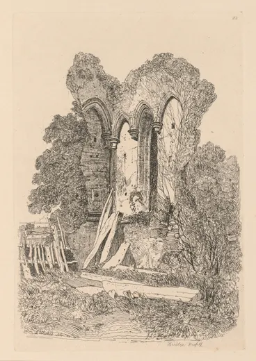 Liber Studiorum: Plate 23, Ruins at Beeston, Norfolk: No. 3, Cotman