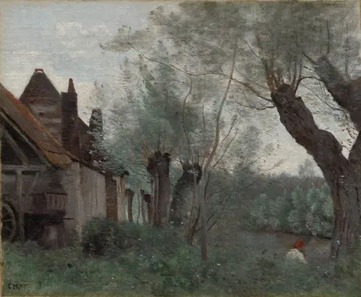 Willows and Farmhouse at Sainte-Catherine-lès-Arras, Corot