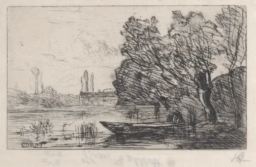 Ville d'Avray: Boat Under the Willows (Morning Effect), Corot