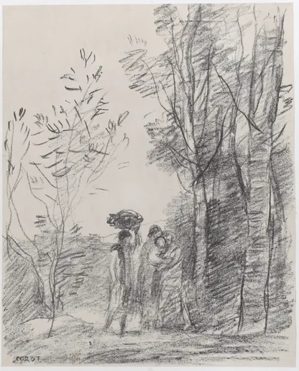 The Meeting in the Grove (La Rencontre au bosquet), Corot