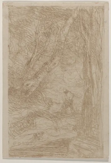 The Woodcutter of Rembrandt (Le Bûcheron de Rembrandt), Corot
